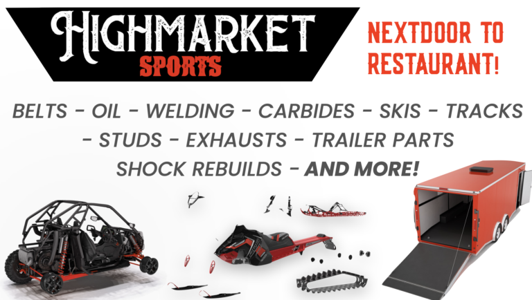 Highmarket Sports — belts, oil, welding, carbides, skis, tracks, studs, exhausts, trailer parts, shock rebuilds and more